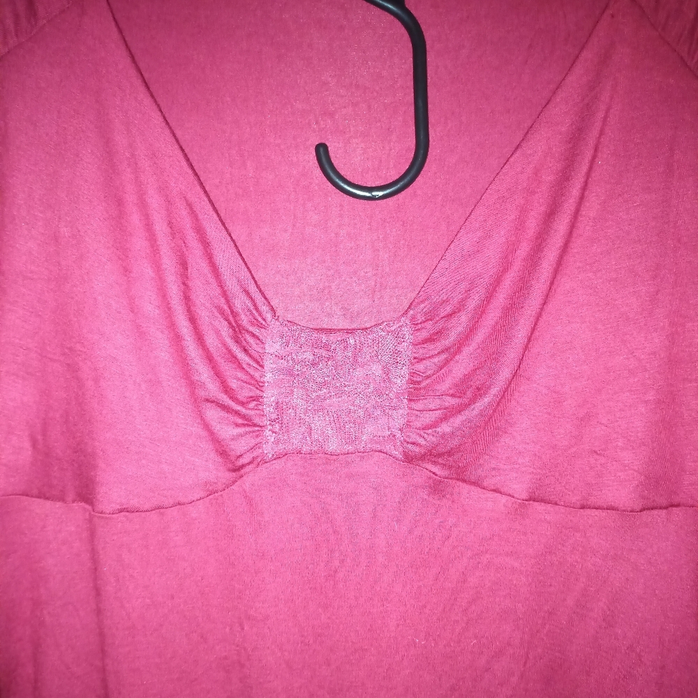 Plus size red tunic
